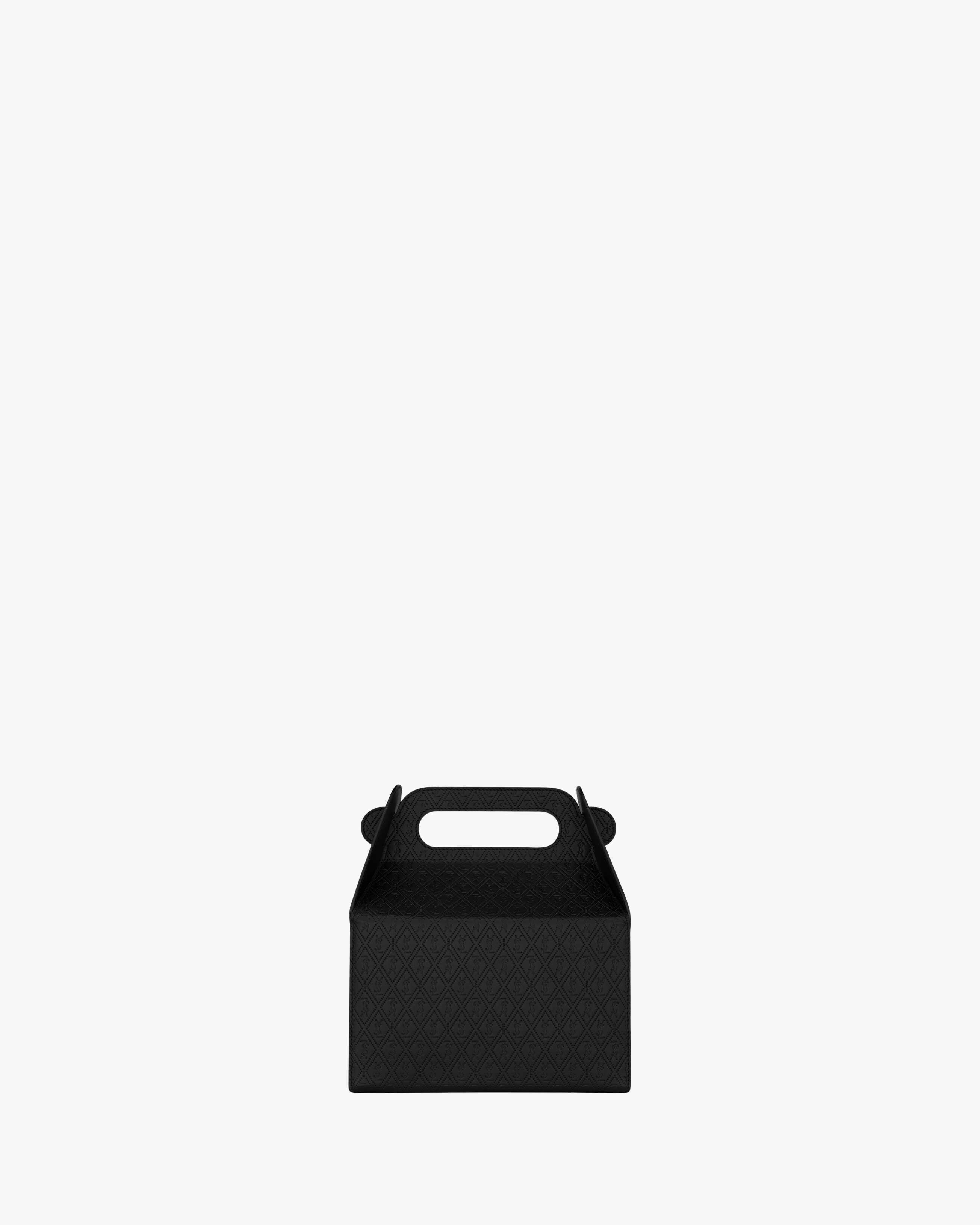 Сумка с ручкой, украшенная логотипом Кассандра Saint Laurent, черный — фото 2