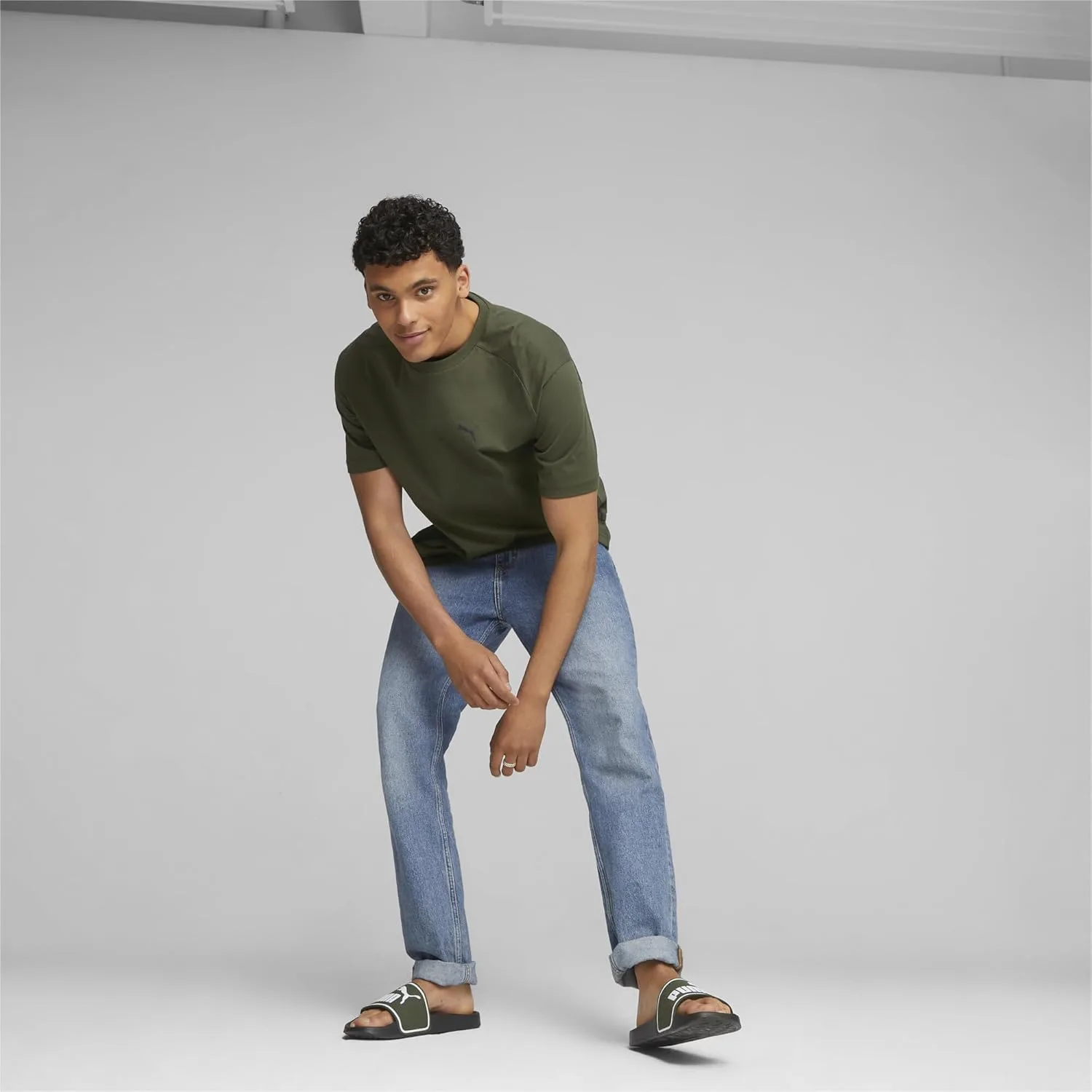 Сандалии PUMA унисекс Leadcat 2.0, белый/черный/зеленый — фото 3