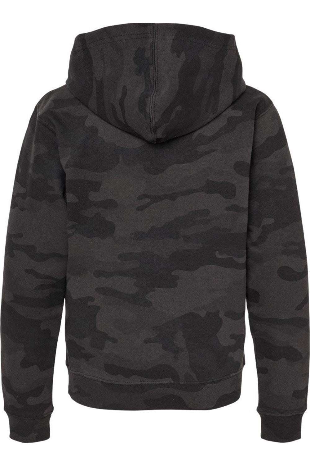 Independent Trading Co. Молодежная толстовка с капюшоном средней толщины, цвет black camo — фото 2