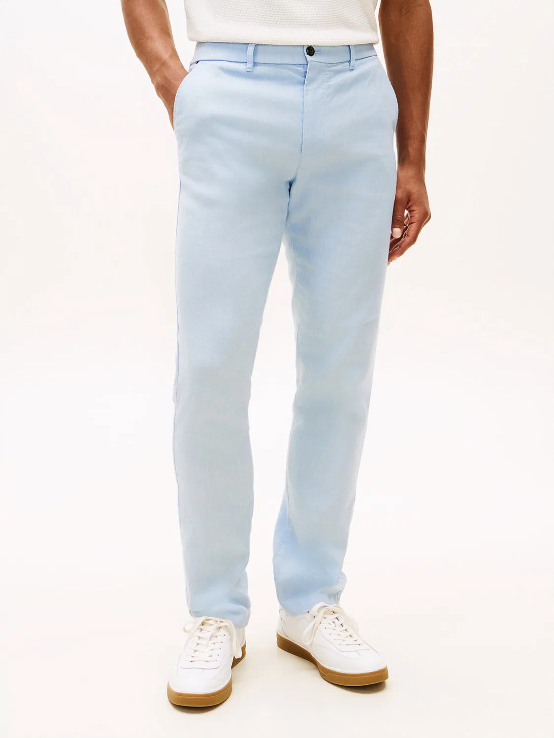 Узкие брюки-чиносы Tommy Hilfiger, Pastel Blue — фото 2