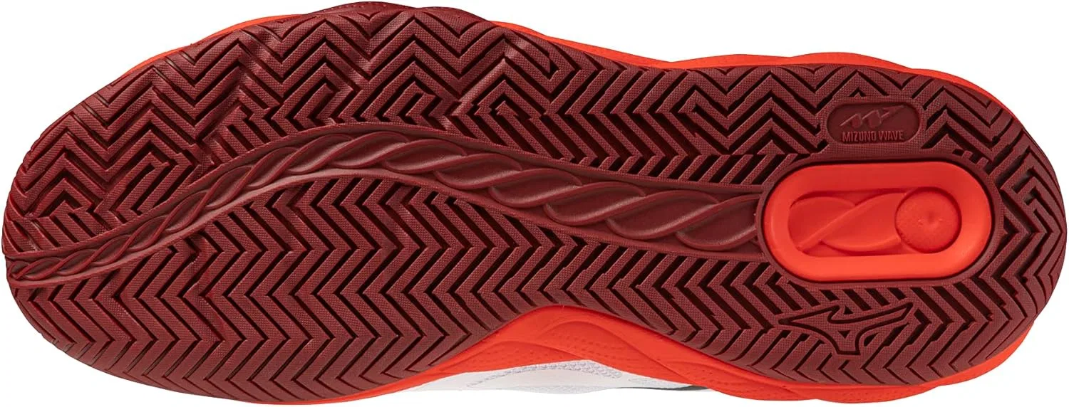 Кроссовки для тенниса и пиклбола Mizuno Wave Enforce Court, White-fiery Red — фото 2