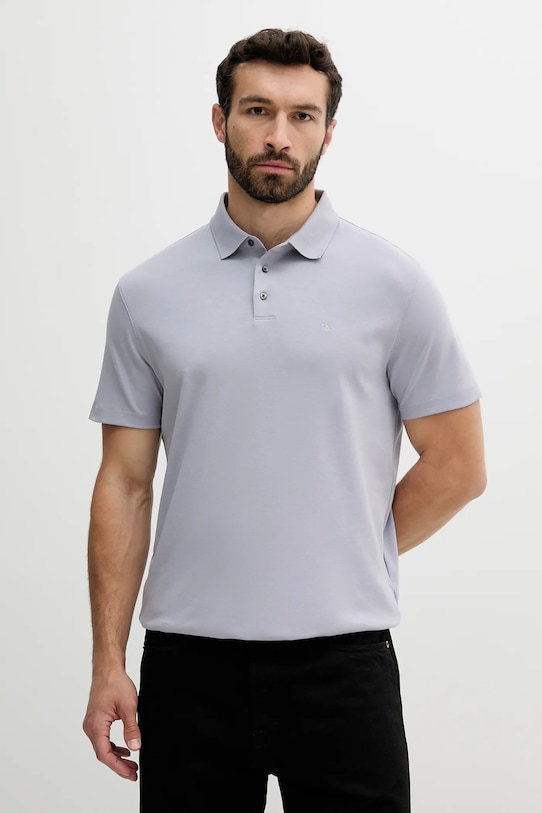 

Хлопковая поло Calvin Klein, фиолетовый