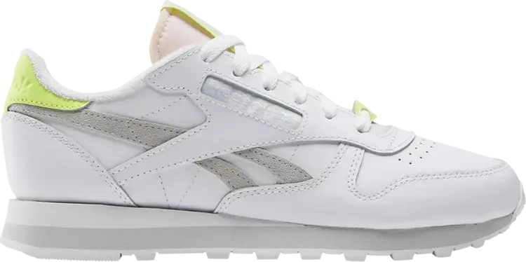 

Кроссовки Wmns Classic Leather 'White Acid Yellow', белый