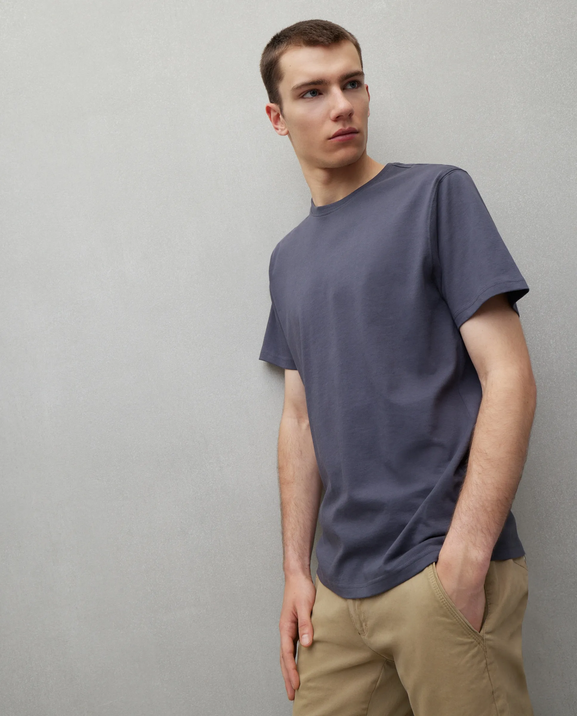 

Мужская однотонная футболка Easy Wear, антрацитовый