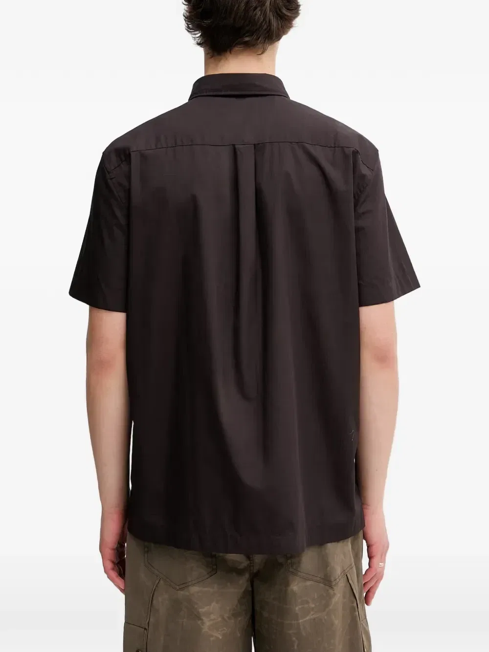 Рубашка с короткими рукавами и нашивкой-логотипом Lacoste, коричневый — фото 4
