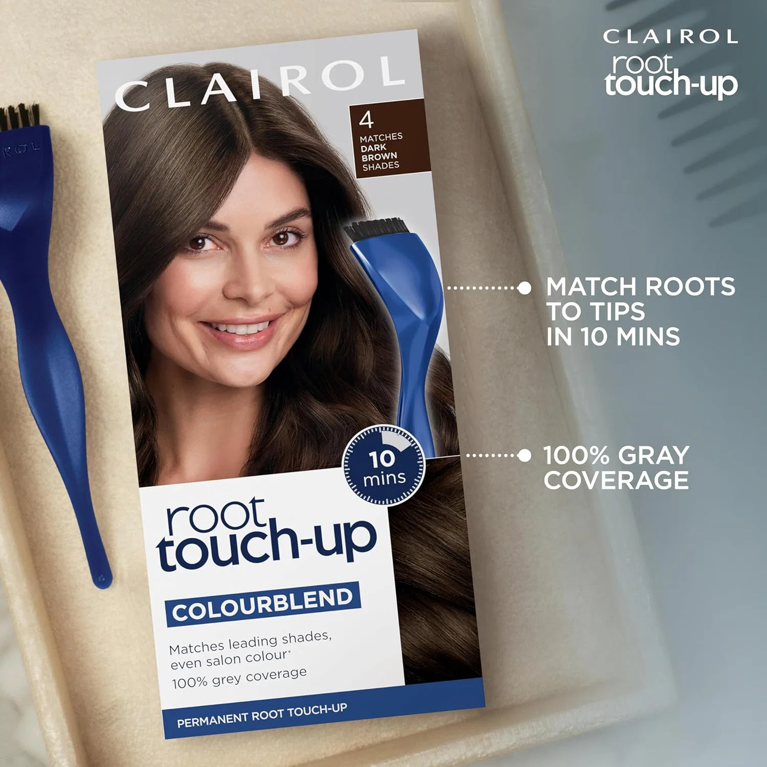 Стойкая краска для корней Clairol Root Touch Up (5 Medium Brown) Clairol, Medium Ash Brown — фото 4