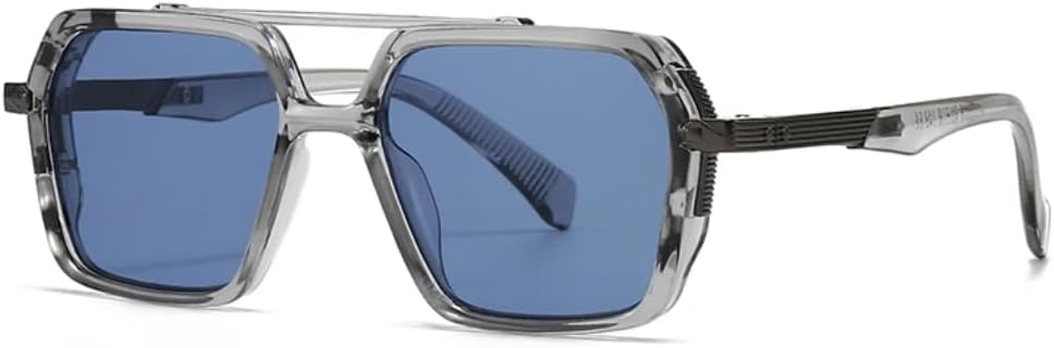 

Солнцезащитные очки с защитой UV400 | Двойная перемычка, большая оправа, градиентные линзы | для женщин и мужчин, для занятий спортом на открытом воздухе и вождения DSVIGF, Blue