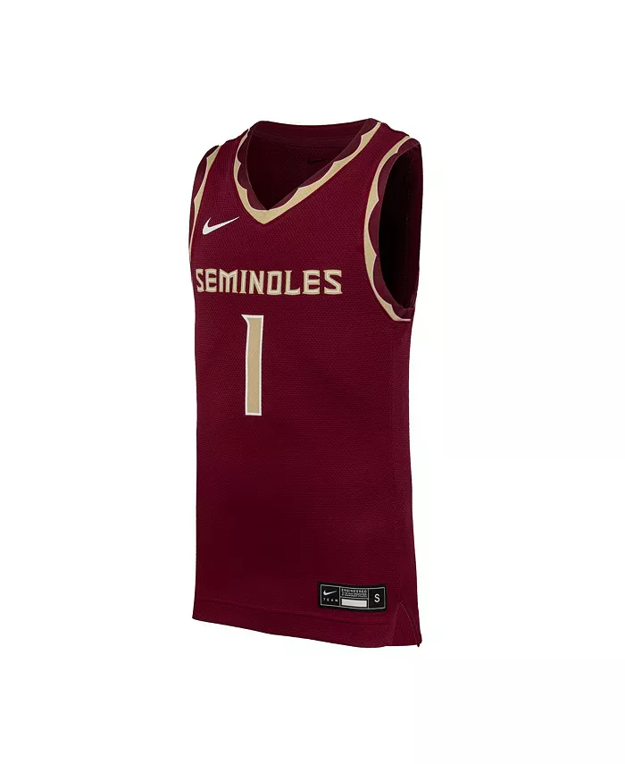 Футболка баскетбольная реплика Florida State Seminoles 1 Garnet для подростков Nike — фото 2
