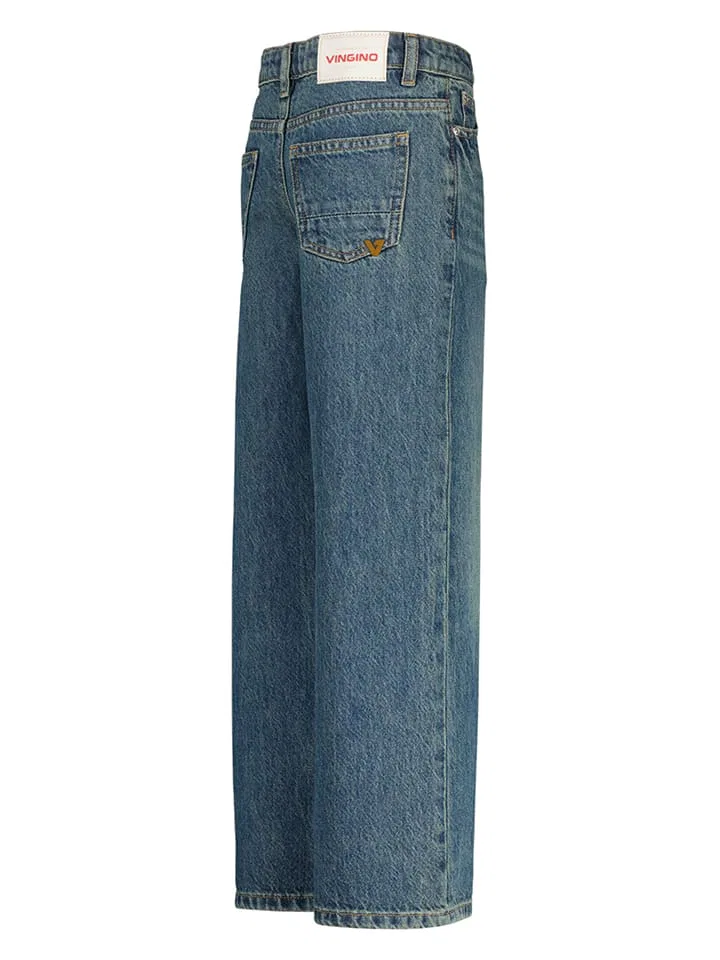 Джинсы wide leg Vingino, синие — фото 3
