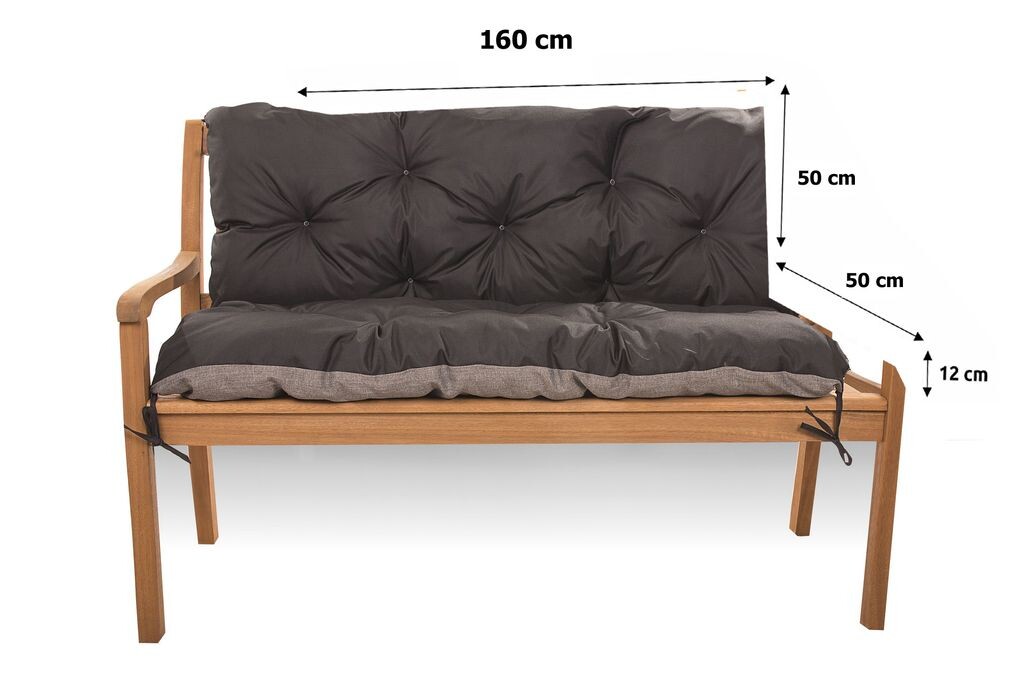 

Подушка для сиденья Подушка для скамейки Подушка для садовой скамейки - 100x50 см - для улицы и для интерьера - бежевый Setgarden, черный