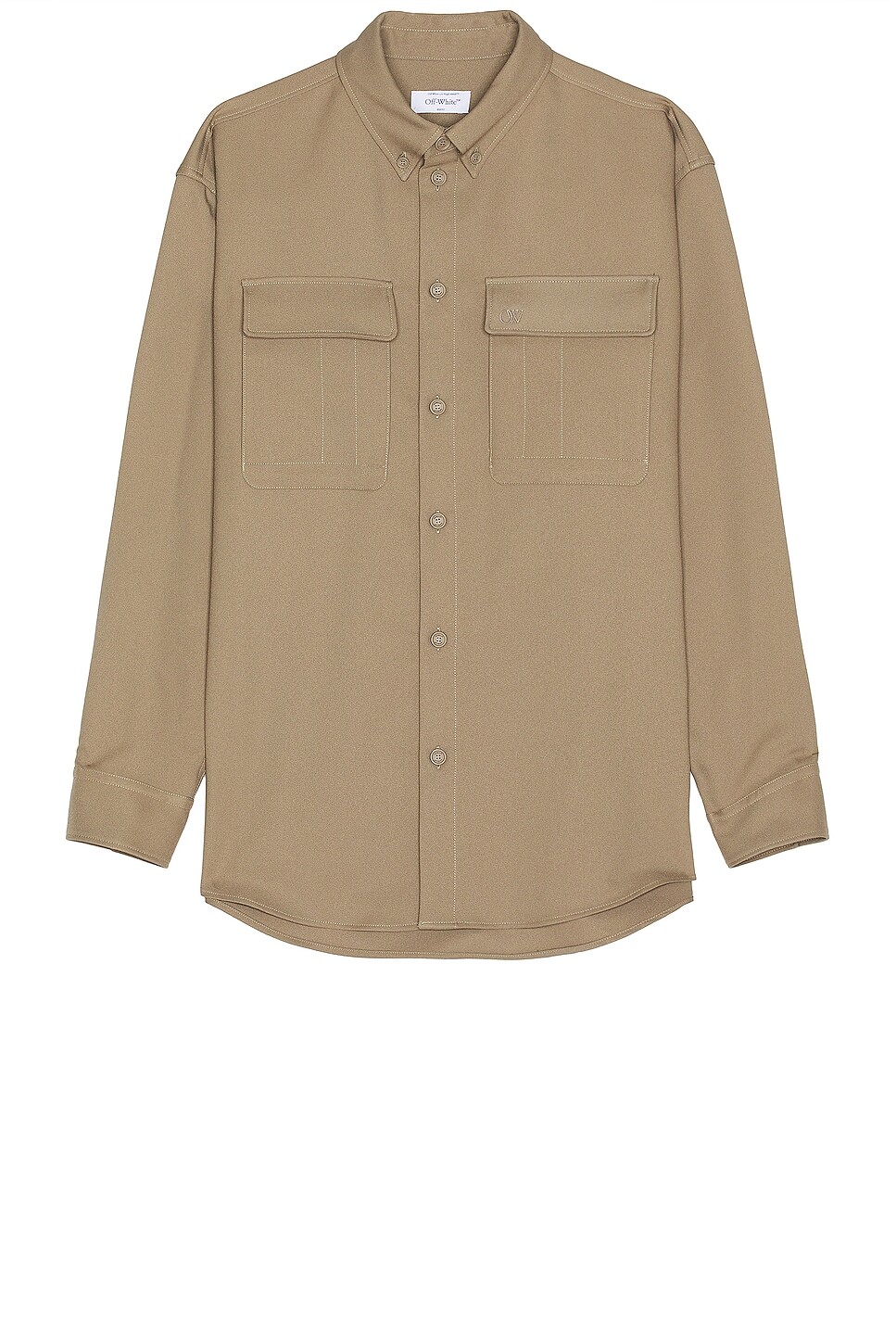 

Рубашка Off-White Drill Military Overshirt, бежевый