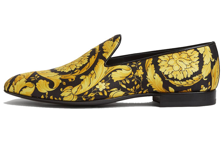 Женские туфли Versace с принтом, желто-черный