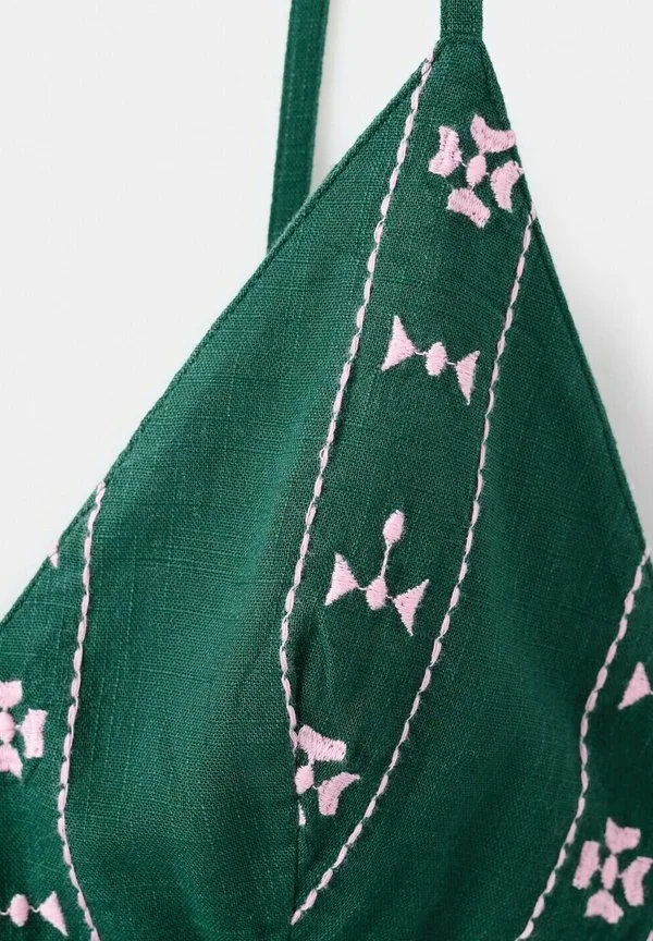 Платье для подростков на каждый день Mango Kids, Green — фото 2
