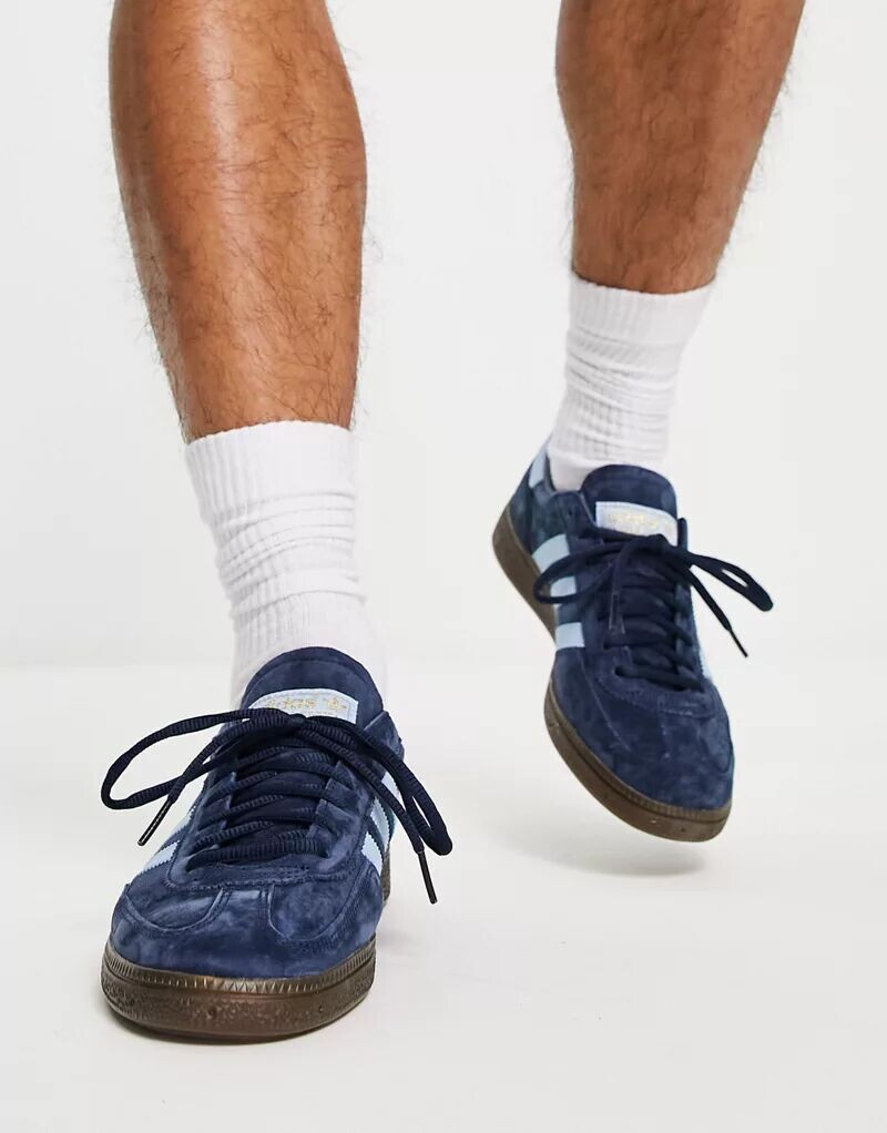 Темно-синие кроссовки на резиновой подошве adidas Originals Handball Spezial — фото 3