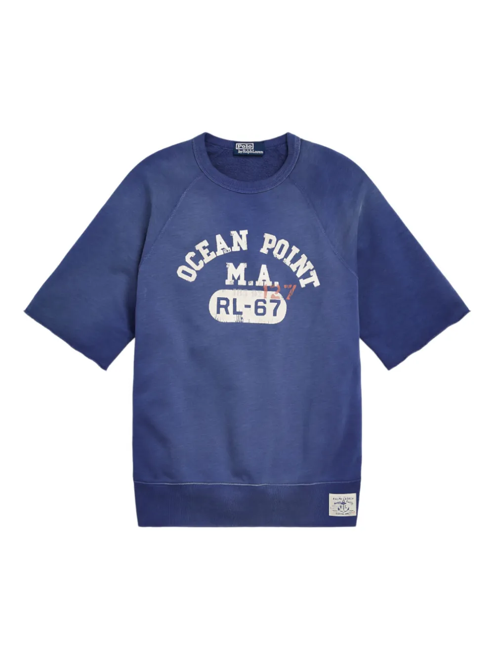 

Свитшот с короткими рукавами и круглым вырезом POLO RALPH LAUREN, коричневый