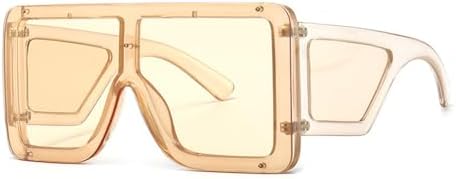 

Винтажные солнцезащитные очки большого размера 2027 года, градиентные солнцезащитные очки для женщин, стиль стимпанк, разноцветные, защита от ультрафиолета UV400 MTZJH, Champange