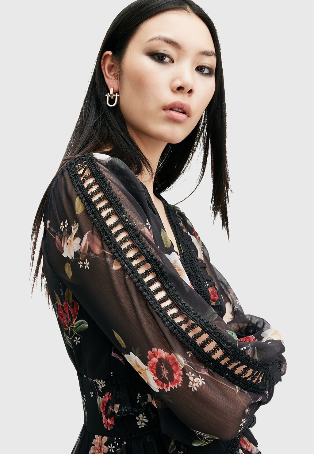 

Повседневное платье AllSaints, черный