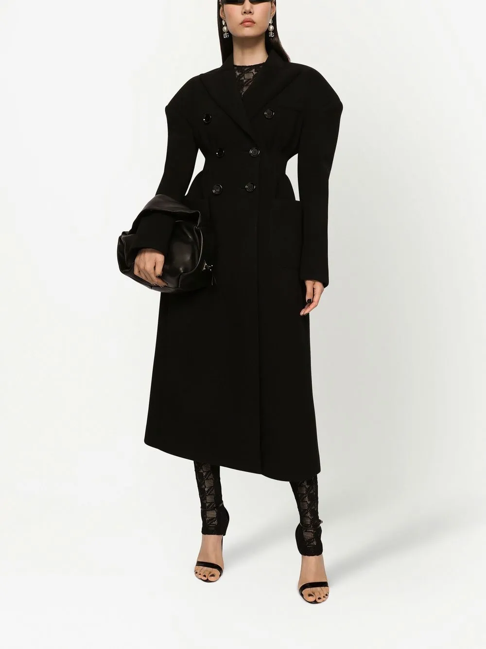 Полупрозрачный кружевной комбинезон DOLCE & GABBANA, черный — фото 2