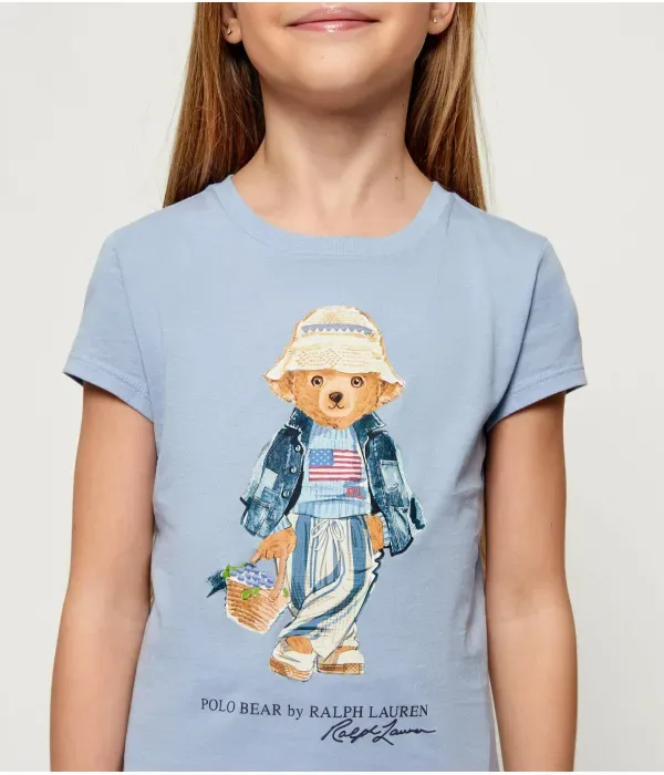 Футболка regular fit Polo Ralph Lauren, небесно-голубой — фото 4