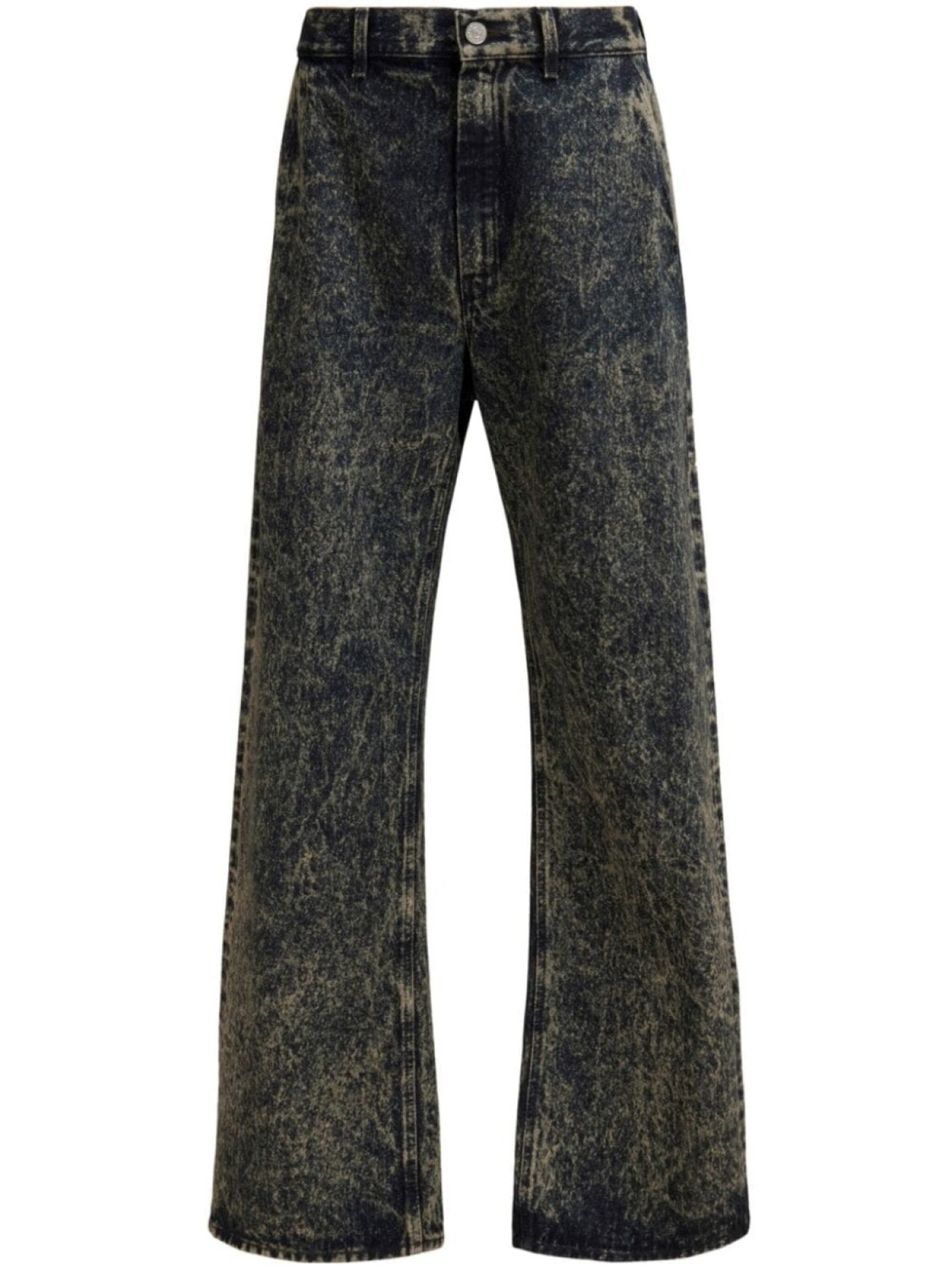 

Marni широкие джинсы с эффектом потертости, серый
