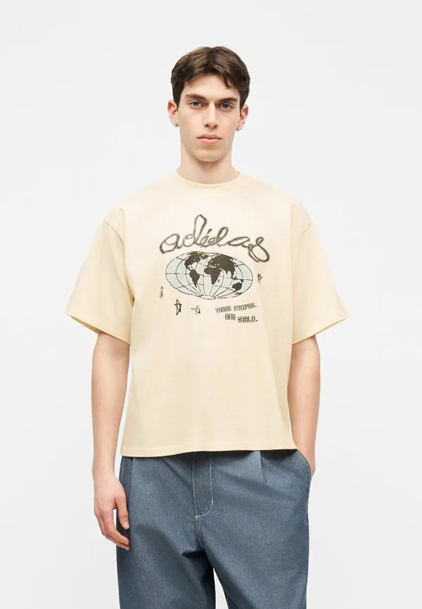 Футболка с принтом illust Adidas Originals, Cream White