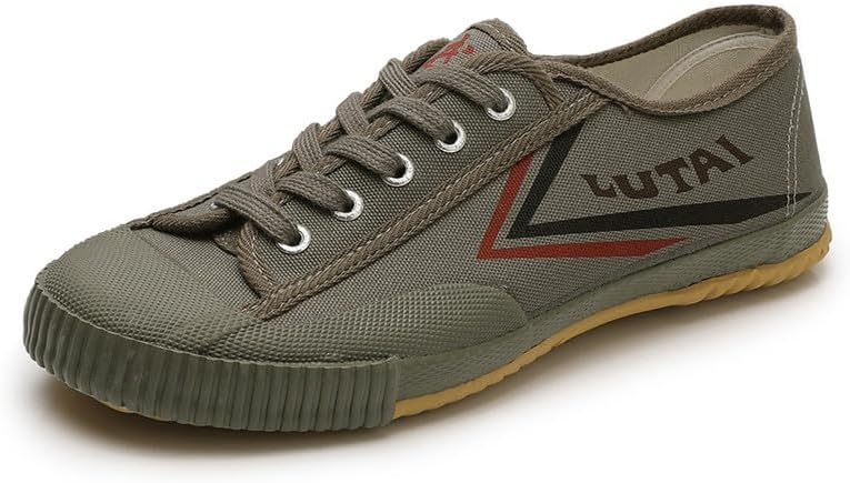 

Кроссовки из дышащего канваса для боевых искусств, низкие, удобные для кунг-фу, паркура и повседневной ходьбы Ficarico, зеленый