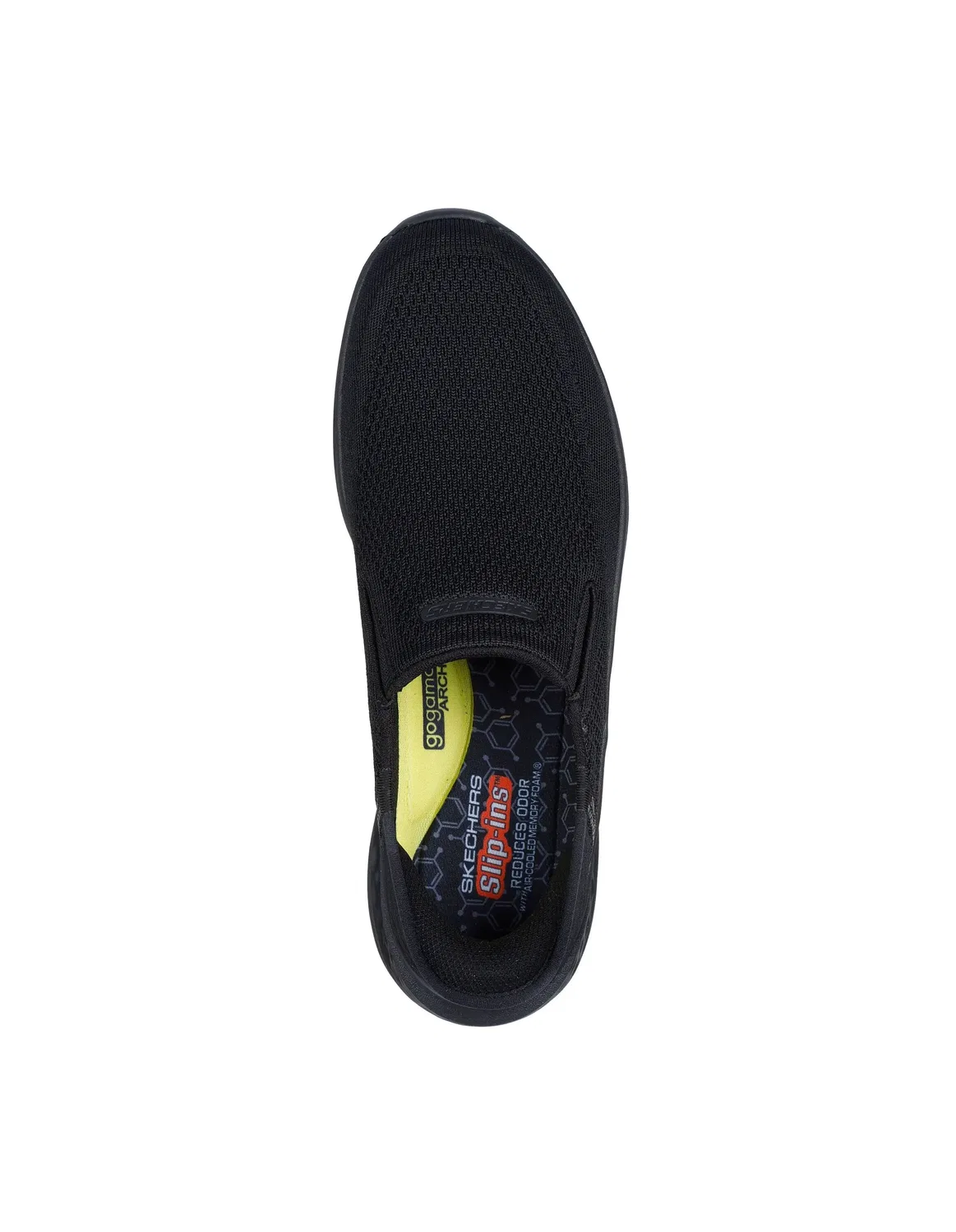 Слипоны из текстиля Skechers, черный — фото 2