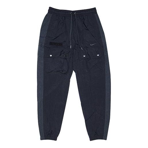 

Брюки sportswear drawstring woven casual pants black Nike, черный