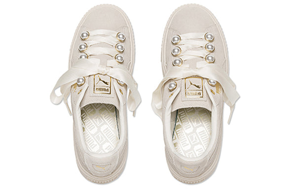 Кроссовки suede platform bling 'beige' Puma, белый — фото 4