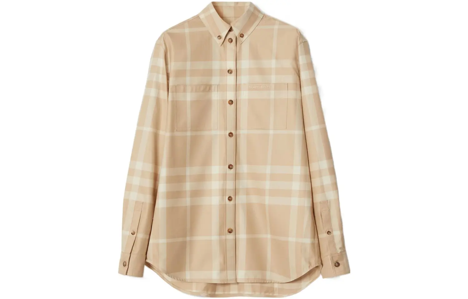 Рубашка Burberry Хлопковая в клетку, светло-коричневый — фото 3