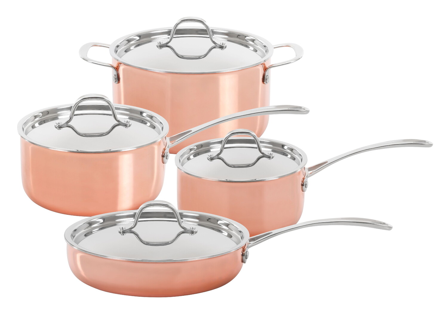 

Набор посуды премиум-класса из 8 предметов Concord Cookware, медный