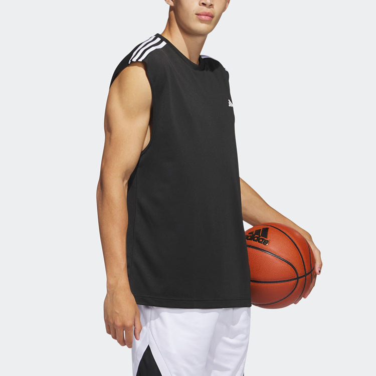 Футболка adidas All-world Sleeveless Tank Tee 'Black' IC2464, черный — фото 4