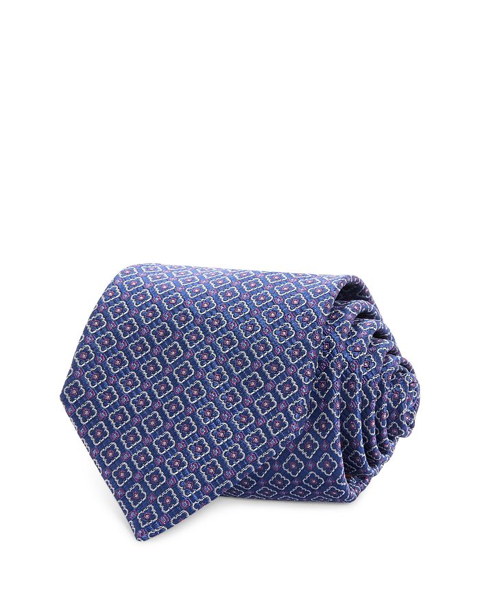 

Шелковый галстук Classic Medallion с медальоном Canali, синий