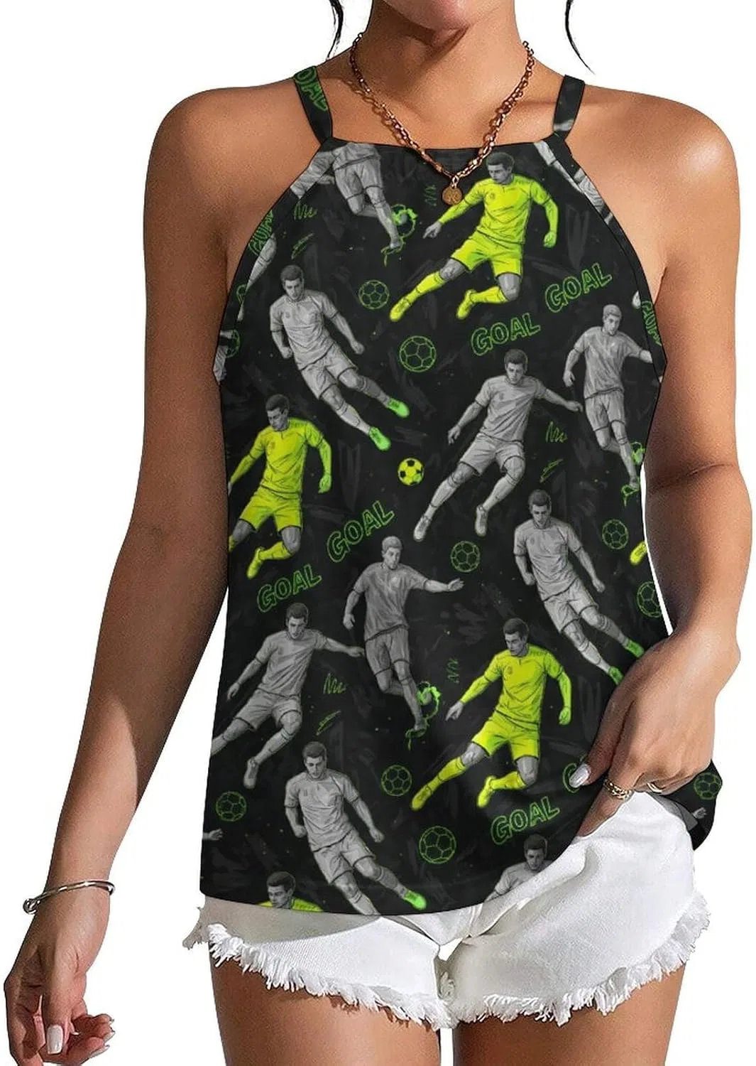 Женский топ без рукавов, дышащий, Polyester, White-6