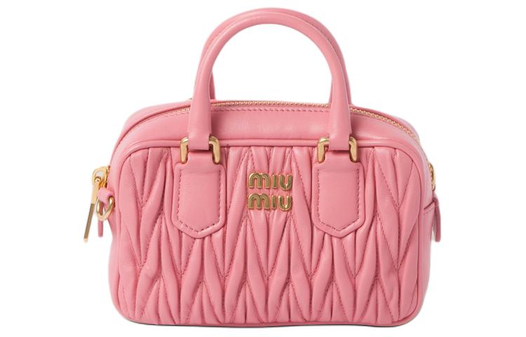 

MIU MIU Мягкая овчинная кожаная сумка через плечо миниатюрная женская розовая
