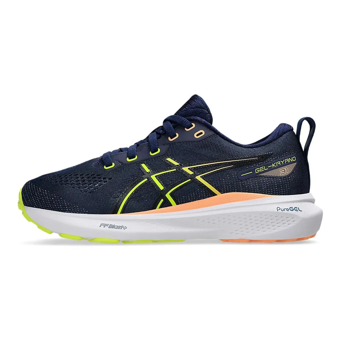 ASICS Детские кроссовки для бега Gel Kayano 31 Anti Kick Cushioning Waterproof низкие Dark Blue Black