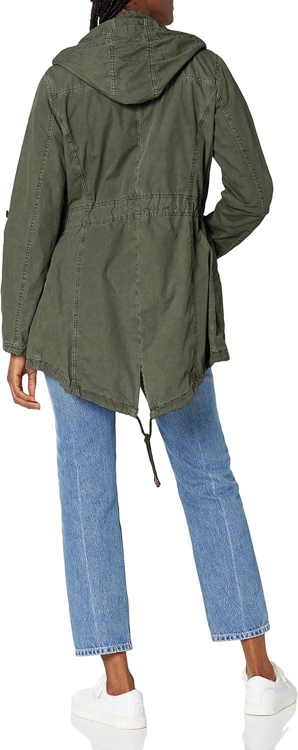Levi's Женская хлопковая анорак-куртка с капюшоном, Army Green — фото 2