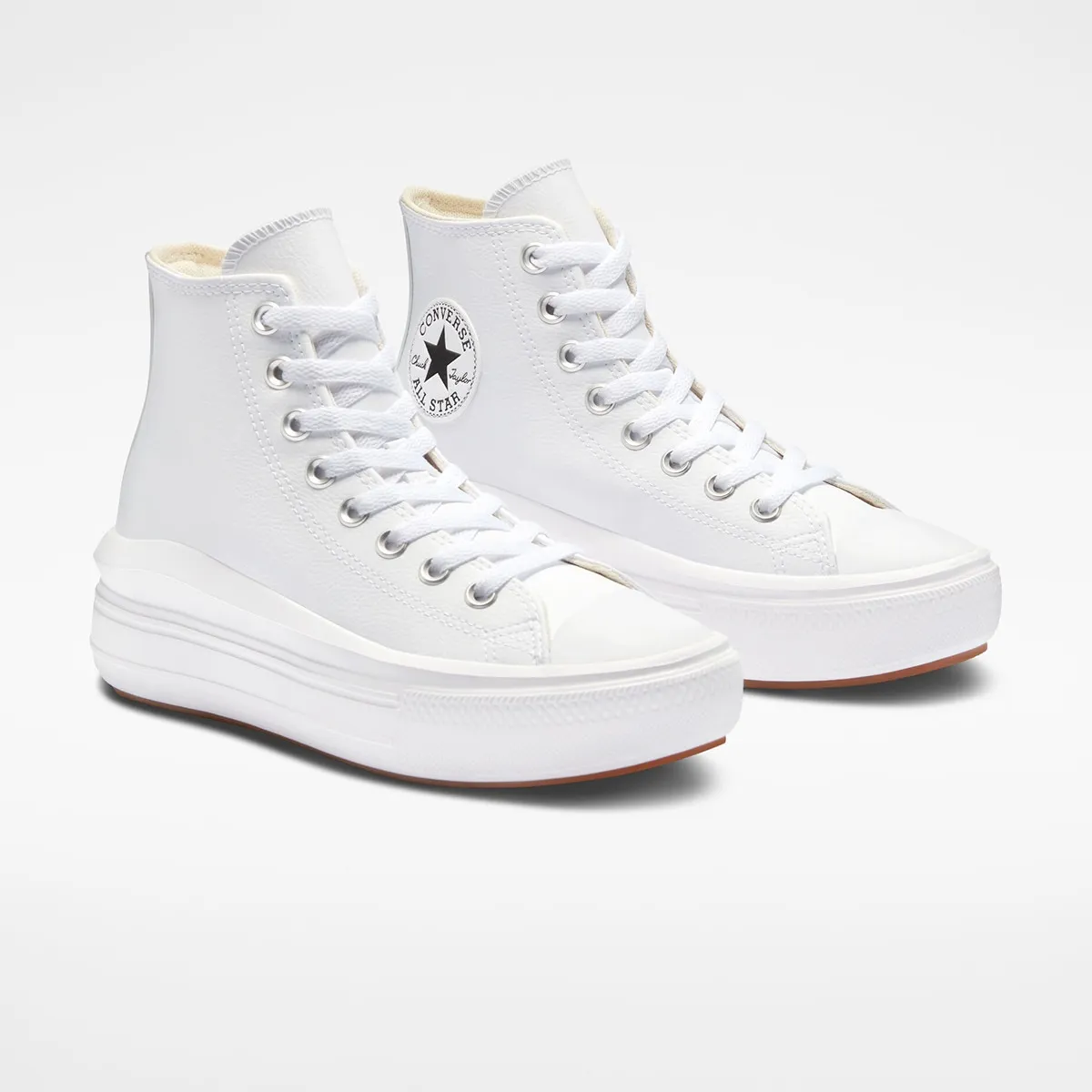 Женские кэжуал кеды Chuck Taylor All Star коллекции Move Leather Converse, белый — фото 2