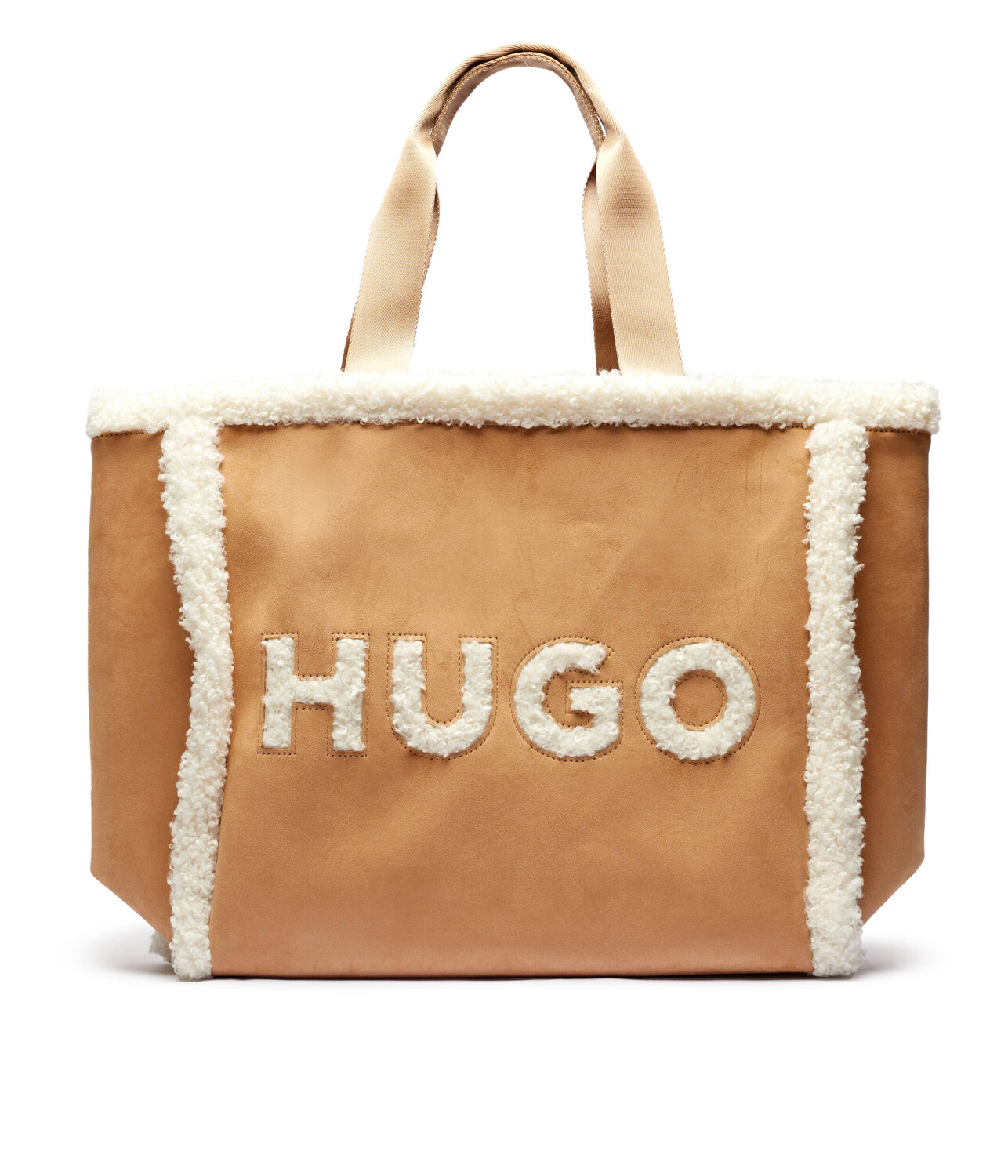 

Сумка-шоппер HUGO Becky shearling, бежевый