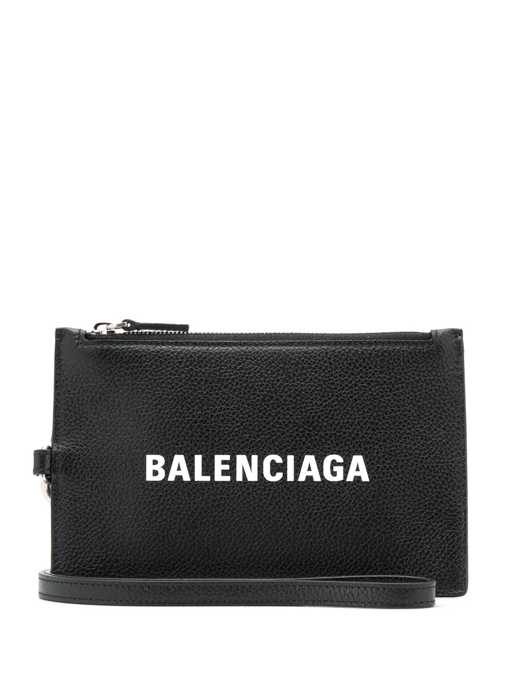 

Кошелек на молнии с логотипом Balenciaga, черный