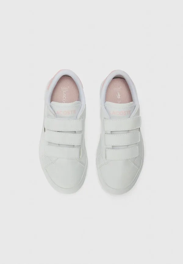 Кроссовки powercourt унисекс Lacoste, White/Light Pink — фото 4