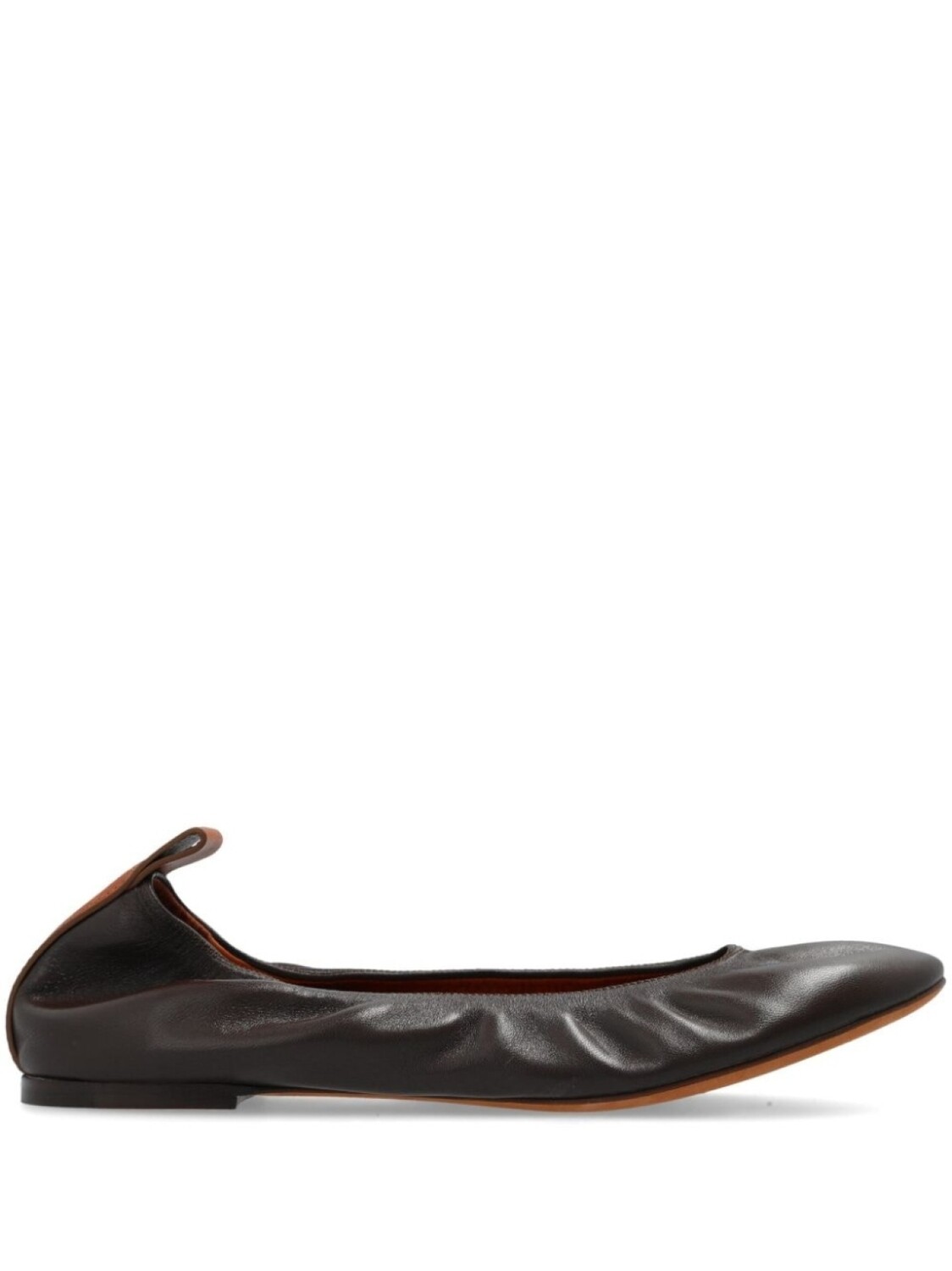 Lanvin кожаные балетки, коричневый