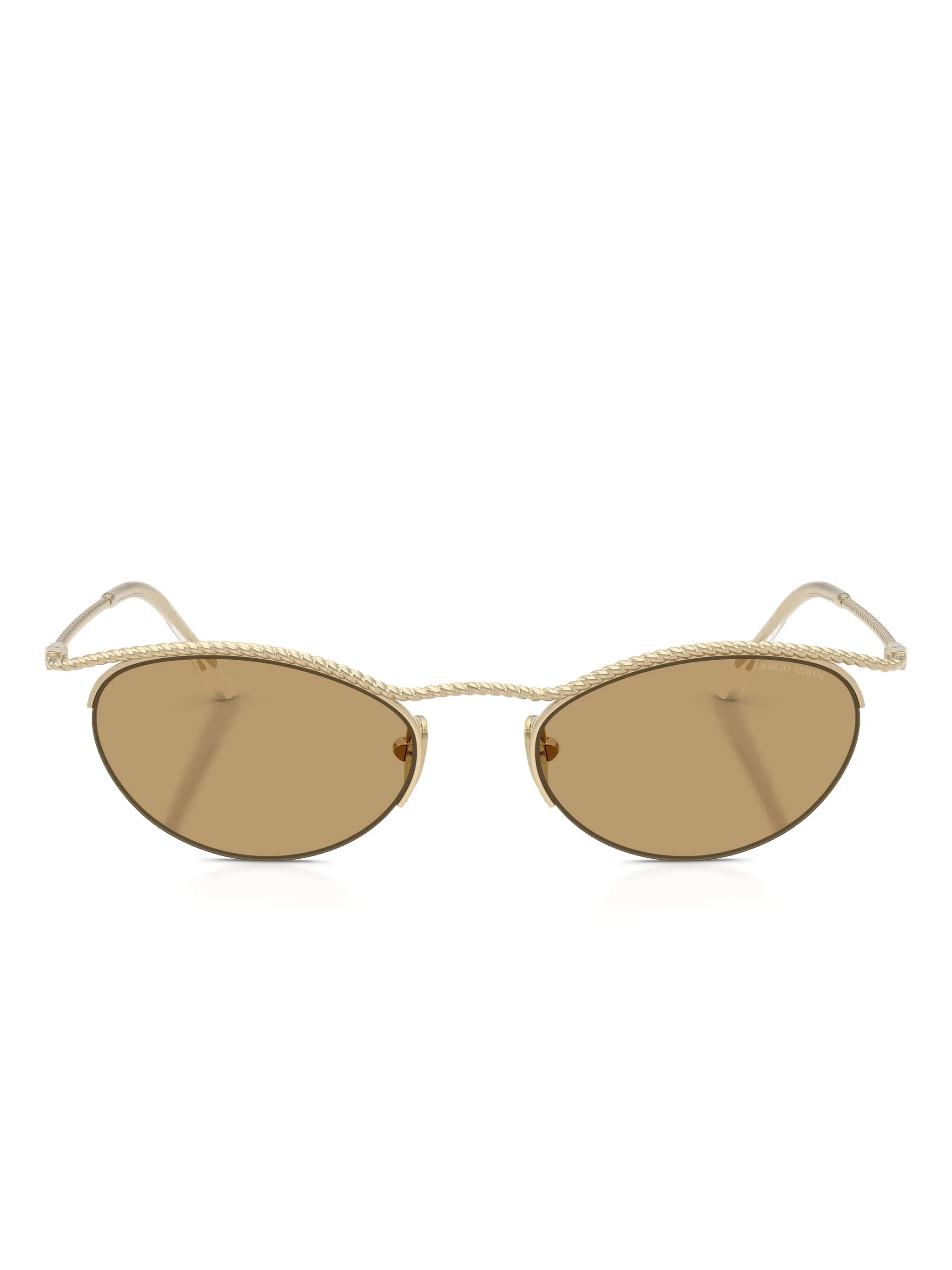 

Солнцезащитные очки в овальной оправе Giorgio Armani, золотистый