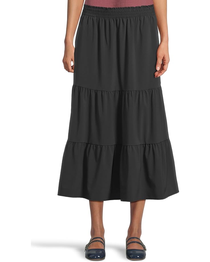 

Юбка Toad&Co Sunkissed Tiered Midi Skirt, черный