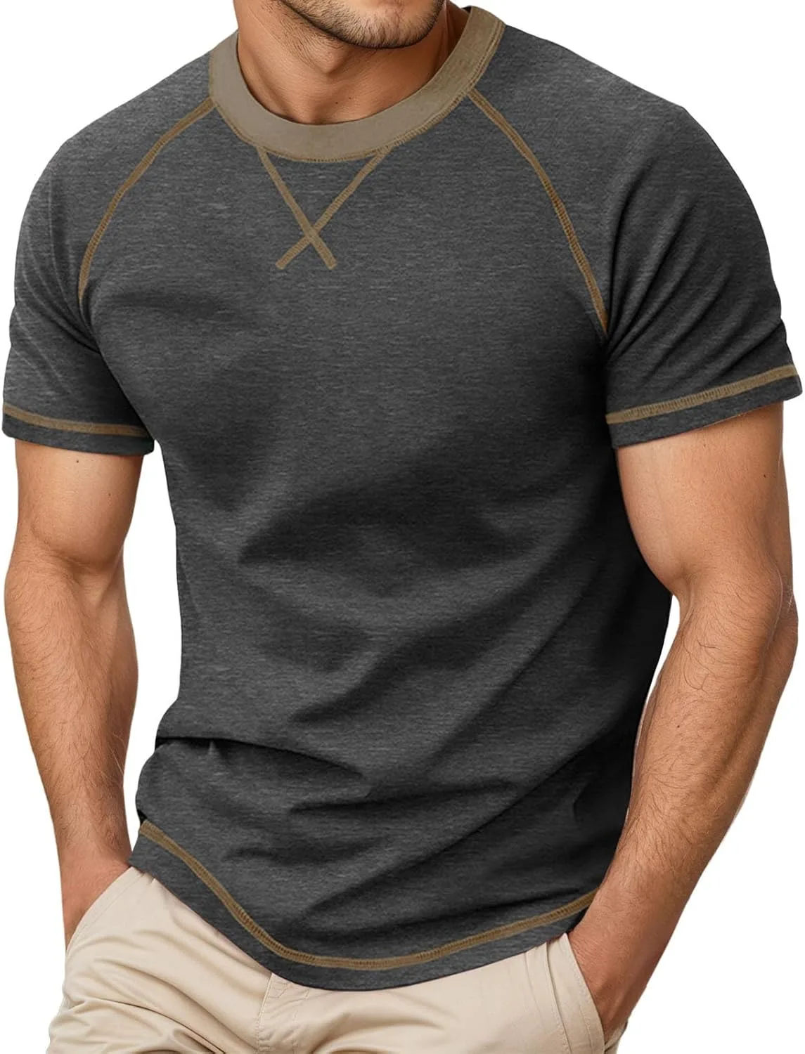 

Мужская летняя футболка с коротким рукавом