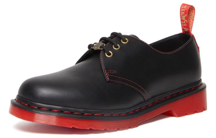 Кожаные оксфордские туфли Dr. Martens 1461 «Год Кролика», цвет «Черный красный» — фото 2