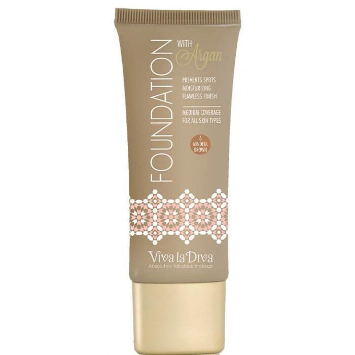 

Тональная основа Foundation Base de Maquillaje Con Argán Viva La Diva, 06 Mindful Brown