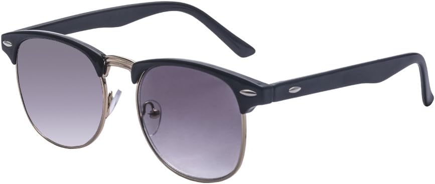 

Солнцезащитные очки в стиле ретро с полуободковой оправой для близорукости, защита от УФ-излучения UV 400, линзы Clear Vision, черная оправа, для коррекции близорукости (-3,5) Kelens, Grey