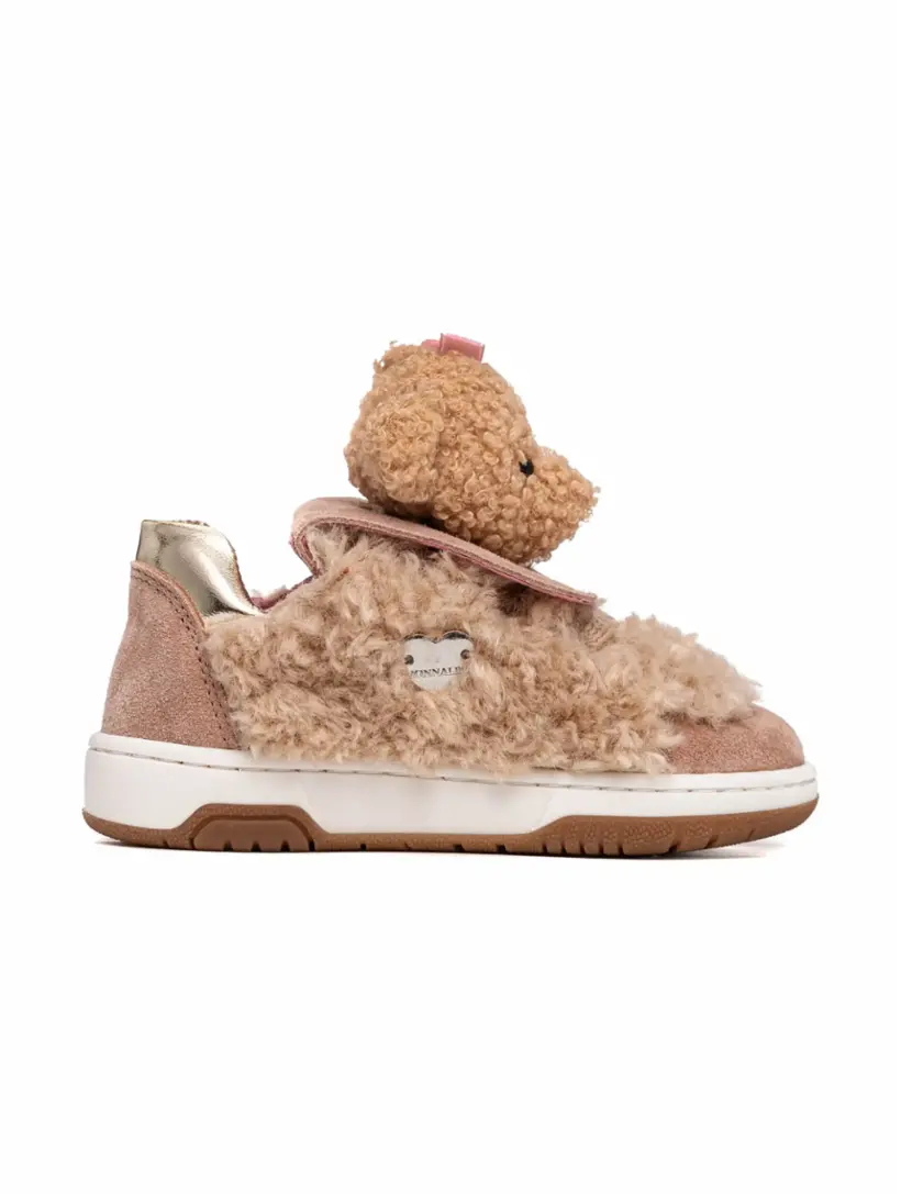 

Комбинированные кроссовки с аппликацией Monnalisa, бежевый