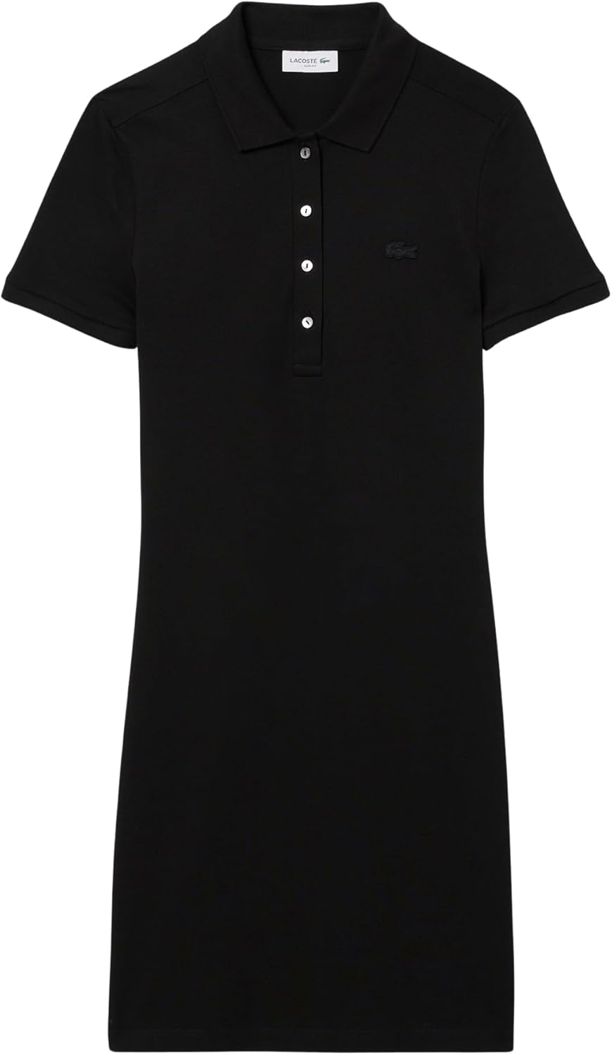 Платье-поло Lacoste Ef8470, классическое, черное — фото 4